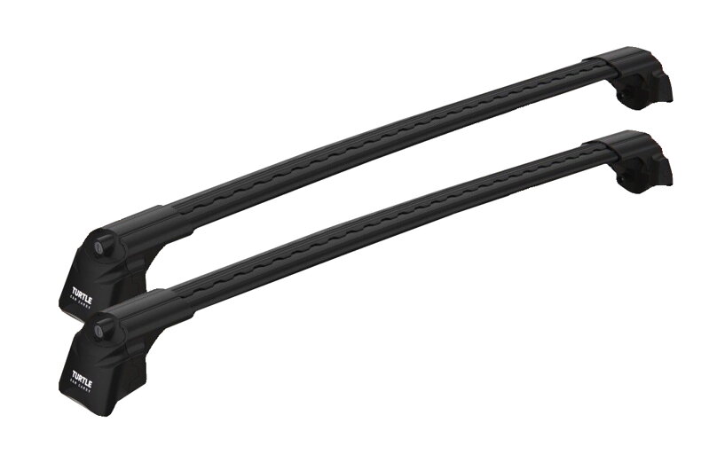 Strešné nosiče Turtle AIR 2 Black pre AUDI  Q3 2012 - 2019 , integrované lyžiny