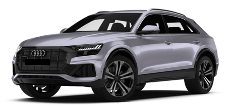 Audi Q8 e-tron Sporback s lyžinami 