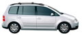Yakima strešné nosiče pre Volkswagen Touran , 5 dverové MPV 2003 - , s lyžinami S55