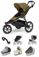 Športový kočík  Thule Urban Glide 3 Nutria Green 7 in 1 Beige
