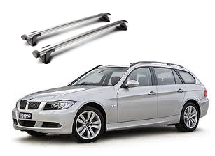 Whispbar Through Träger für BMW 3 Kombi E90, E91, E92  2004 - 2009,      mit Dachreling, K328 mount  + S16
