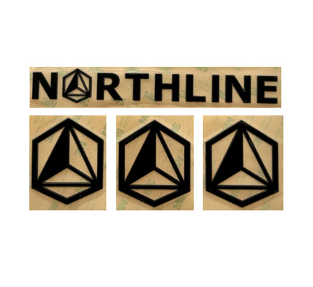Set nálepiek Northline 3D Chromotion Black