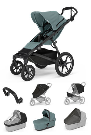 Thule Urban Glide 4W Mid-blue 7 in 1 modrá korbička