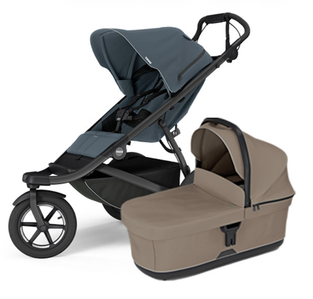 Športový kočík  Urban Glide 3 Dark Slate + hnedá korbička