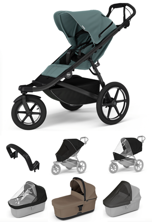 Športový kočík  Thule Urban Glide 3 Mid-blue 7 in 1 Blue and Tinded Športový kočík  Thule Urban Glide 3 Mid-blue 7 in 1 Blue and Tinded