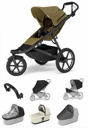 Športový kočík  Thule Urban Glide 3 Nutria Green 7 in 1 Beige