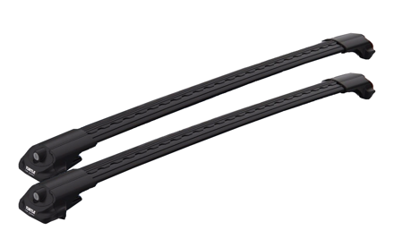 Čierne aerodynamické nosiče pre MERCEDES-BENZ M-CLASS (W166)  2012 - 2015, s klasickými lyžinami