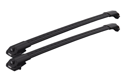 Čierne aerodynamické nosiče pre FORD FOCUS II  2008 - 2011  s klasickými lyžinami