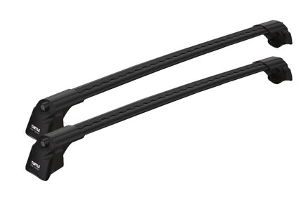 Aerodynamické nosiče Turtle Air 2 Black pre Audi Q7 2016 - , fix v lyžine