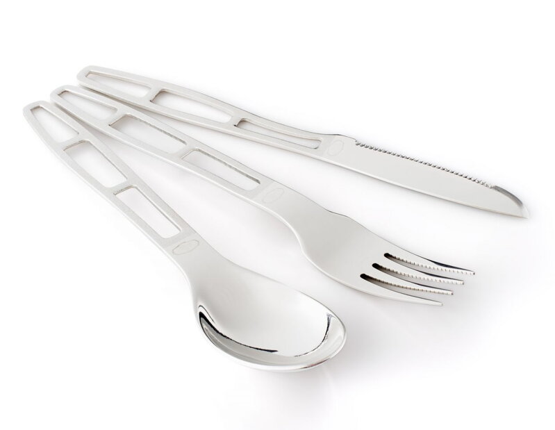 GSI Outdoors Glacier Stainless 3 Pc Cutlery