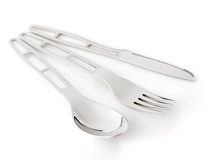 GSI Outdoors Glacier Stainless 3 Pc Cutlery GSI Outdoors Glacier Stainless 3 Pc Cutlery