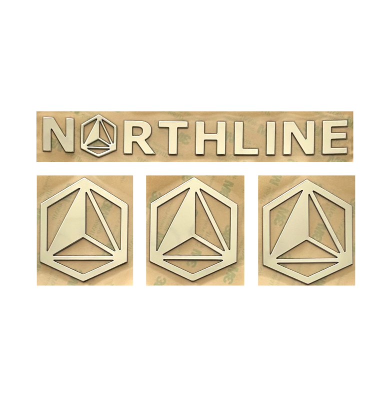 Set nálepiek Northline 3D Chromotion Silver