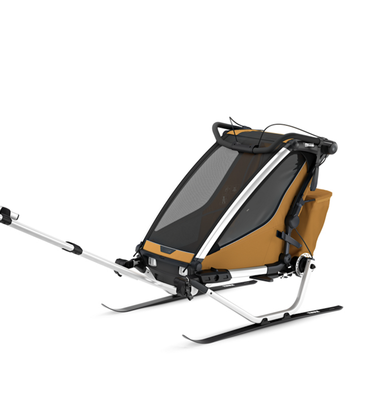 Cyklovozík Thule Chariot Sport 2 Single Natural Gold Ski Cyklovozík Thule Chariot Sport 2 Single Natural Gold Ski