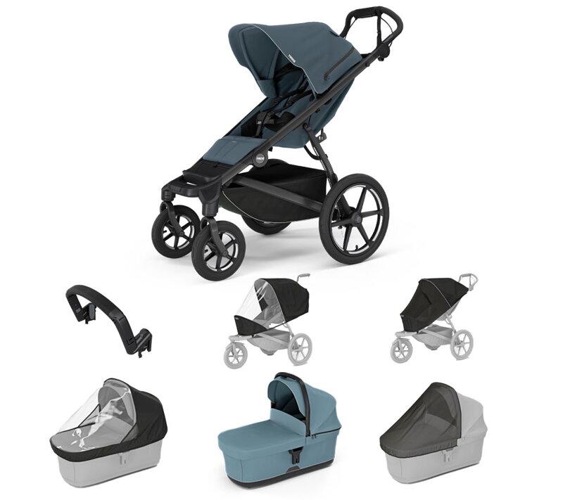 Thule Urban Glide 4-wheel Dark Slate 7 in 1 korbička Mid Blue