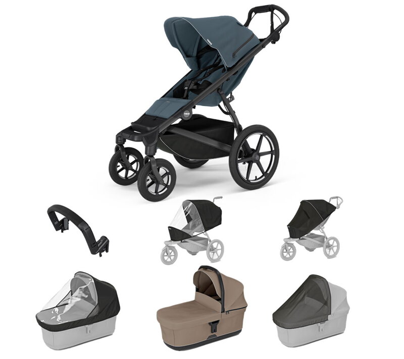 Thule Urban Glide 4-wheel Dark Slate 7 in 1 korbička Tinted Taupe
