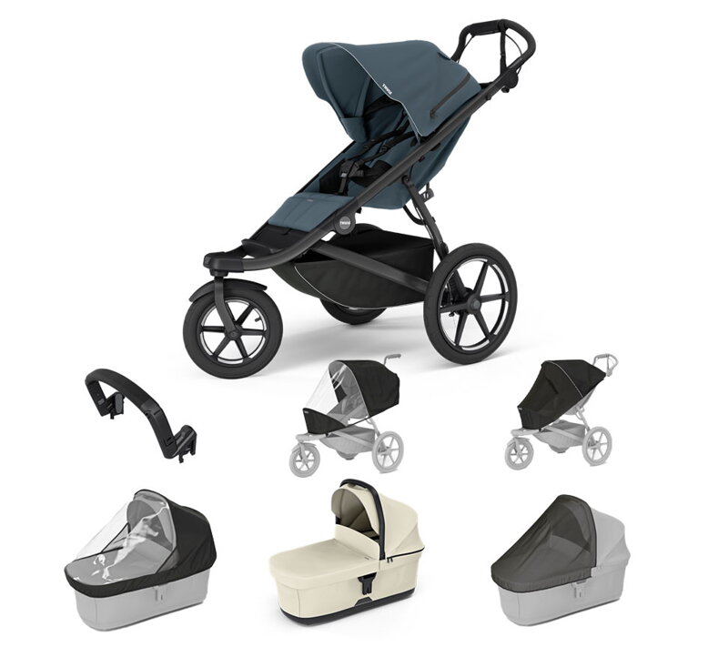 Športový kočík  Urban Glide 3 Dark Slate 7 in 1 béžová korbička