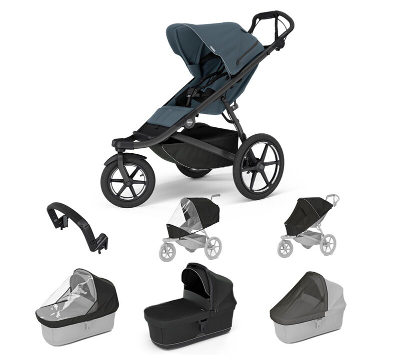 Športový kočík  Urban Glide 3 Dark Slate 7 in 1 čierna korbička