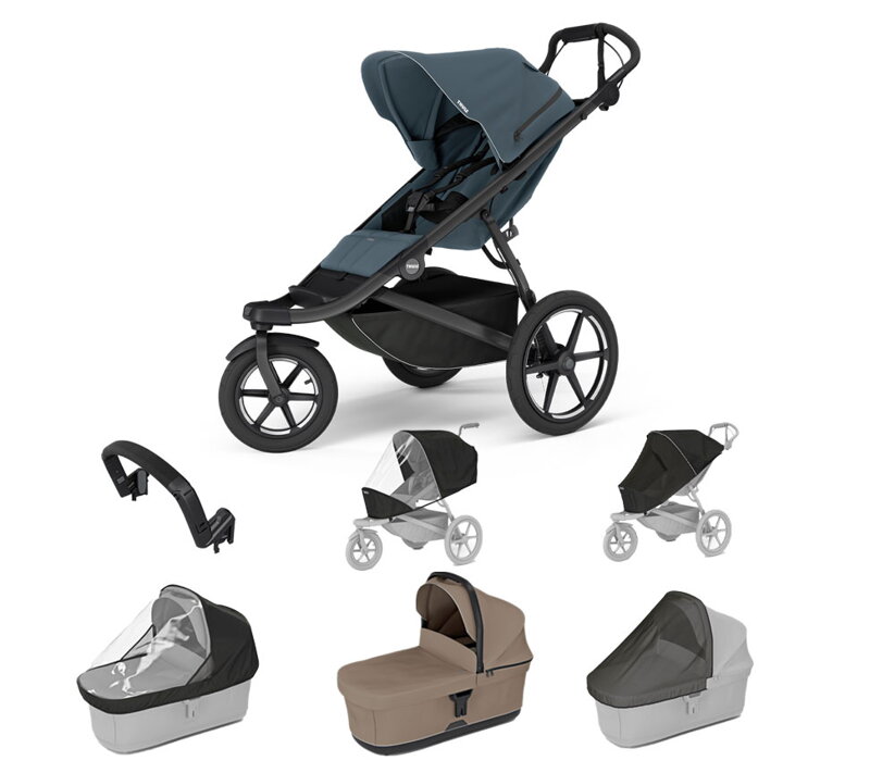 Športový kočík  Urban Glide 3 Dark Slate 7 in 1 svetlo hnedá korbička