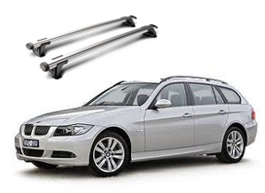 Whispbar Through Träger für BMW 3 Kombi E90, E91, E92  2004 - 2009,      mit Dachreling, K328 mount  + S16