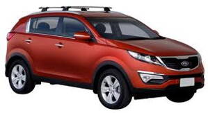 Whispbar Through Träger für KIA SPORTAGE 2010 - 2012, integratet rails      mit Dachreling, K328 mount   + S16